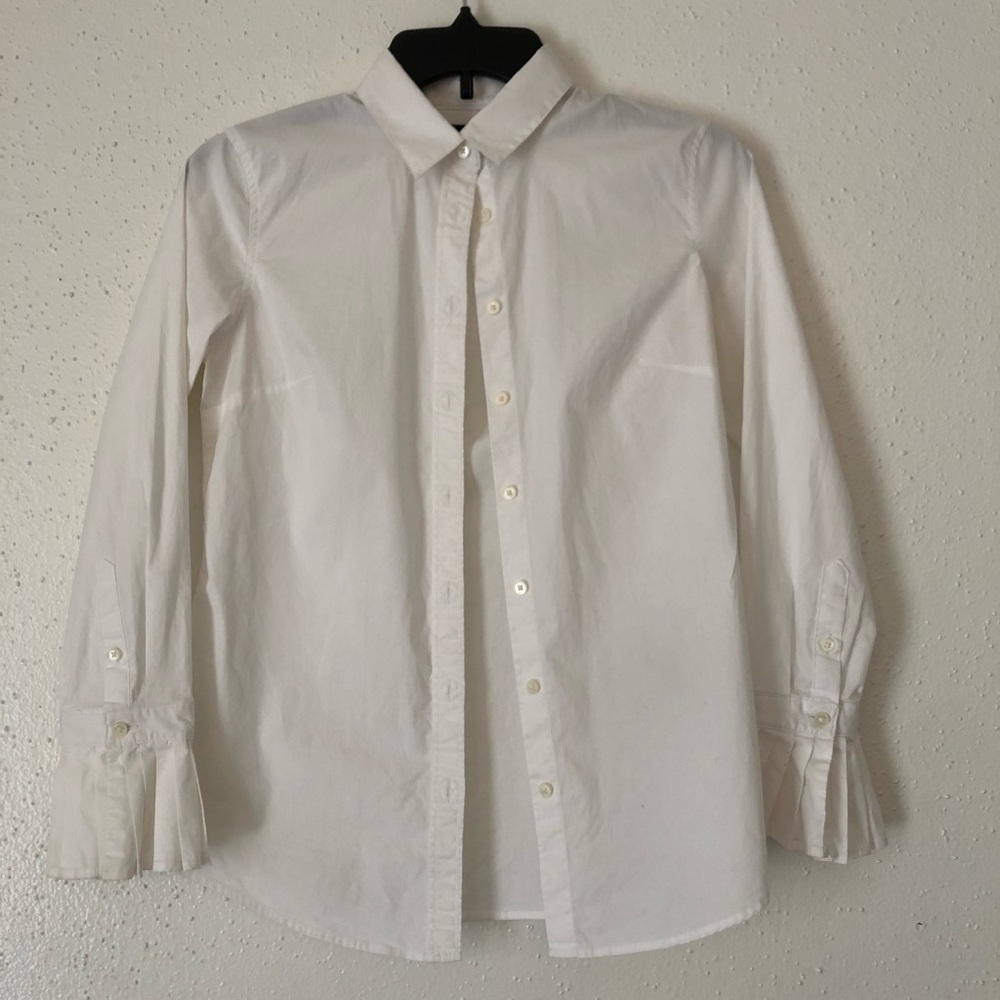 Banana Republic White Button Up Sz 4 Petite